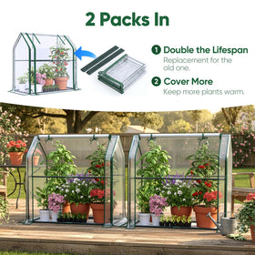 Quictent mini greenhouse clear PVC cover with high light transmission