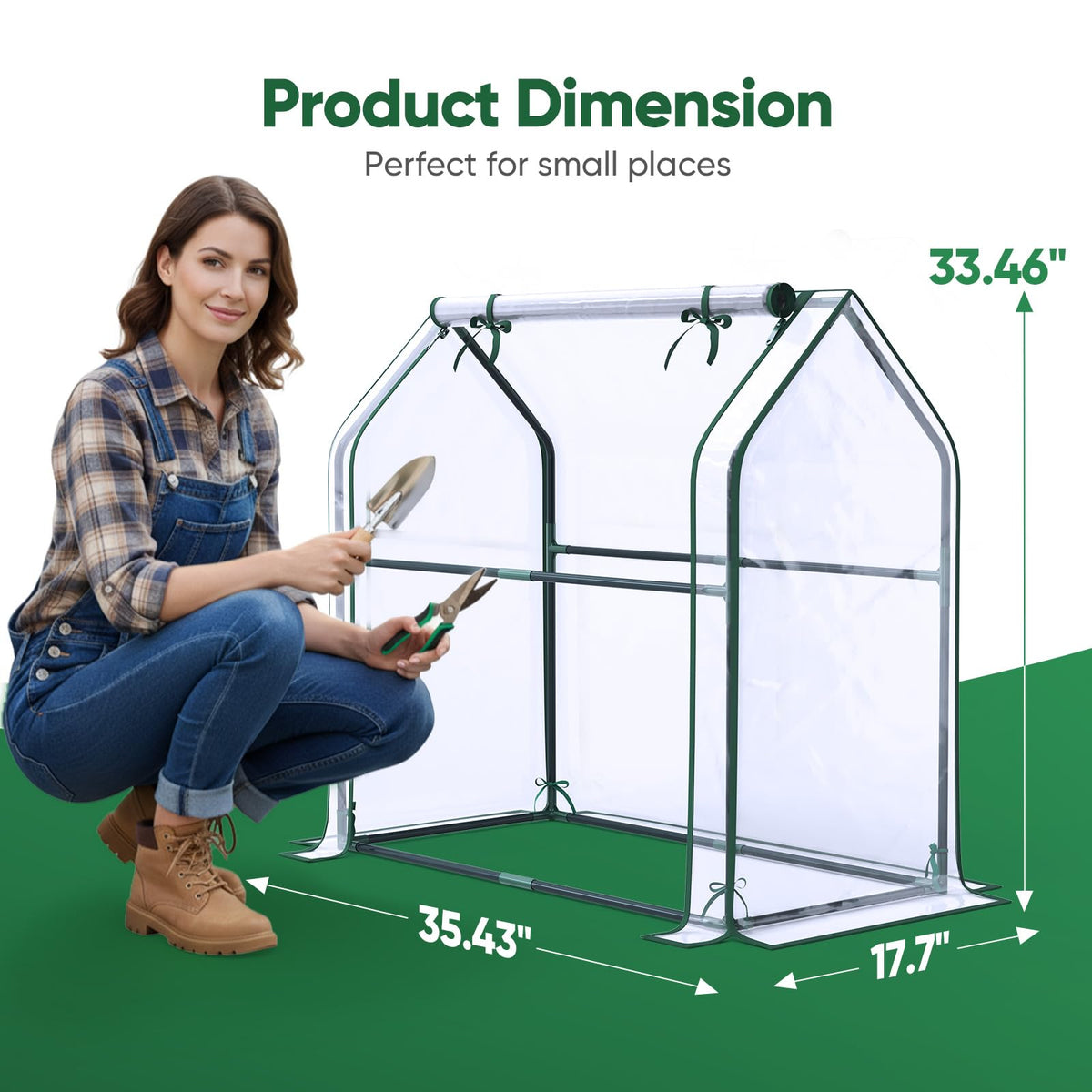 Quictent mini greenhouse durable steel frame for sturdy growth in any weather