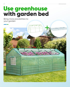 Quictent Mini Greenhouse PE cover lets light through while protecting