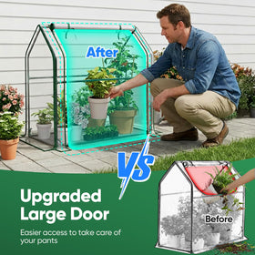 Quictent mini greenhouse removable waterproof top cover reduces rain splash