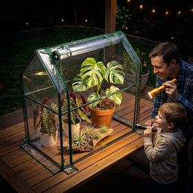 Quictent mini greenhouse roll-up vents improve airflow and plant health
