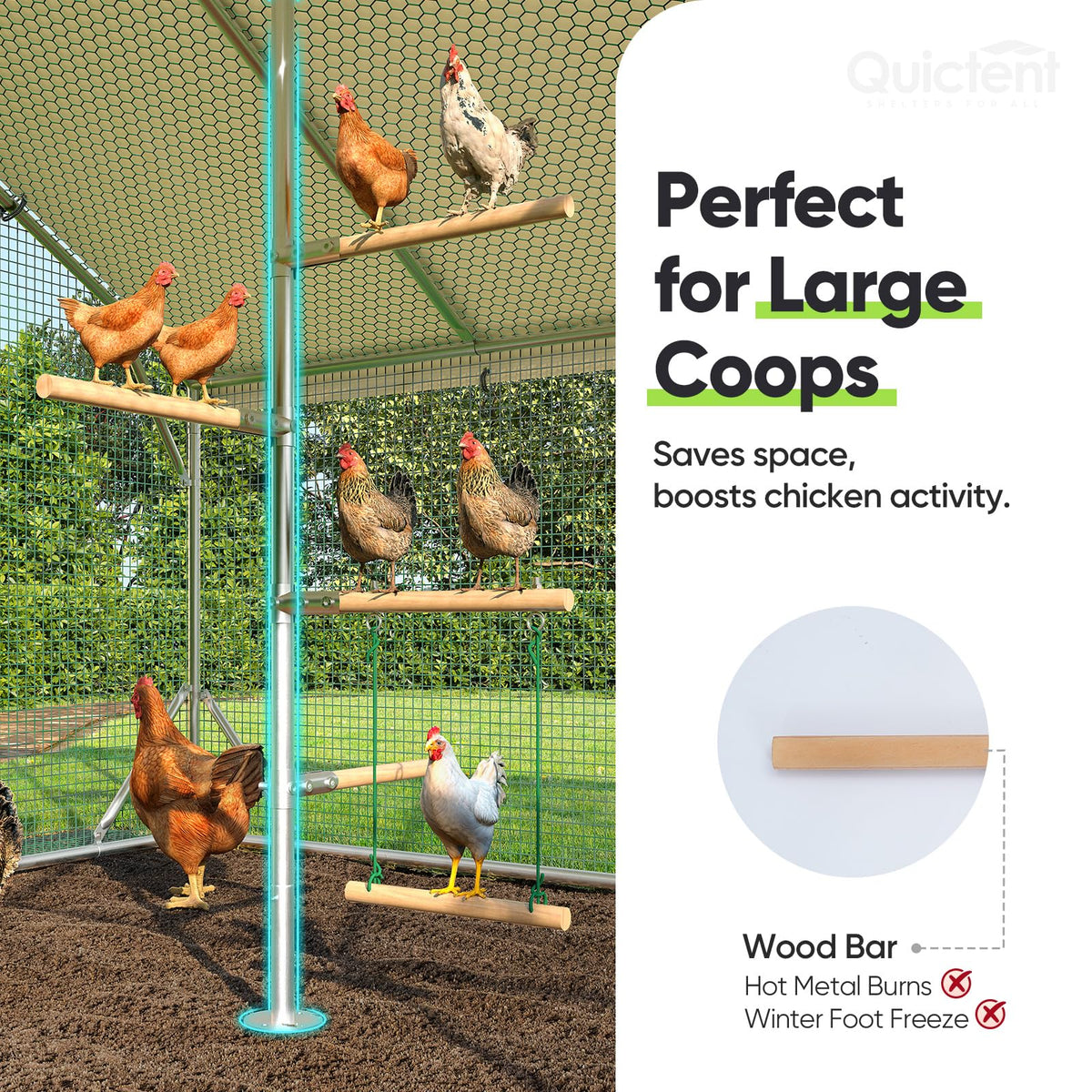 Quictent modular setup fits standard walk-in runs for expansion