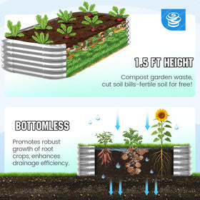 Quictent open-bottom design aids drainage and healthy root growth.
