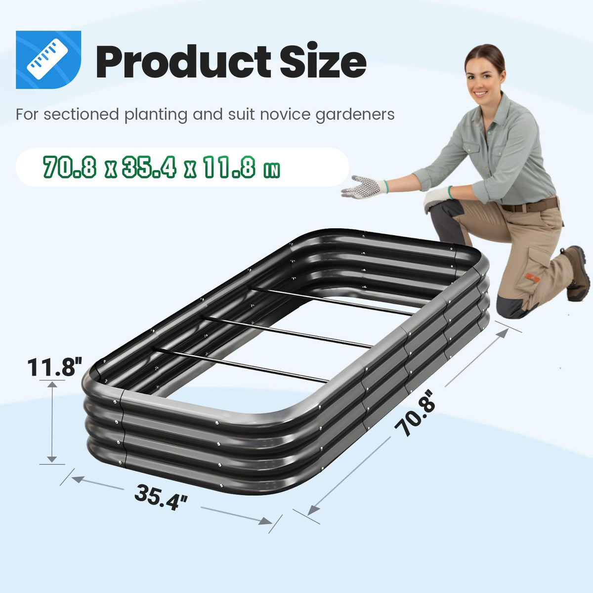 Quictent oval galvanized raised bed durability withstands harsh weather.