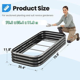 Quictent oval galvanized raised bed durability withstands harsh weather.