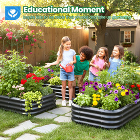Quictent oval galvanized raised bed edge details emphasize safe rounded corners.