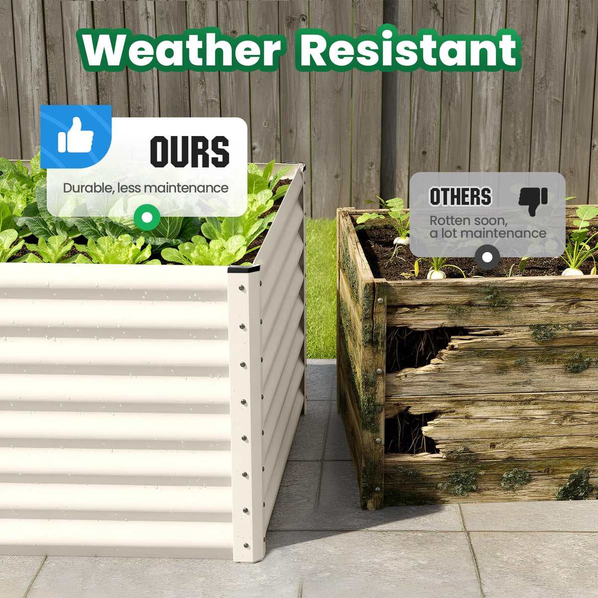 Quictent raised bed in garden setup demonstrates simple outdoor integration.