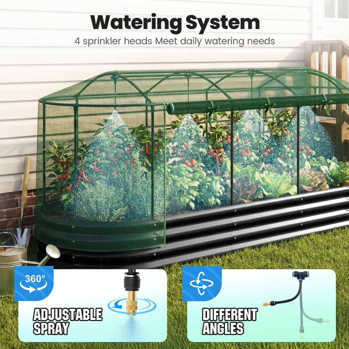Quictent safety rolled edges for safe family gardening.