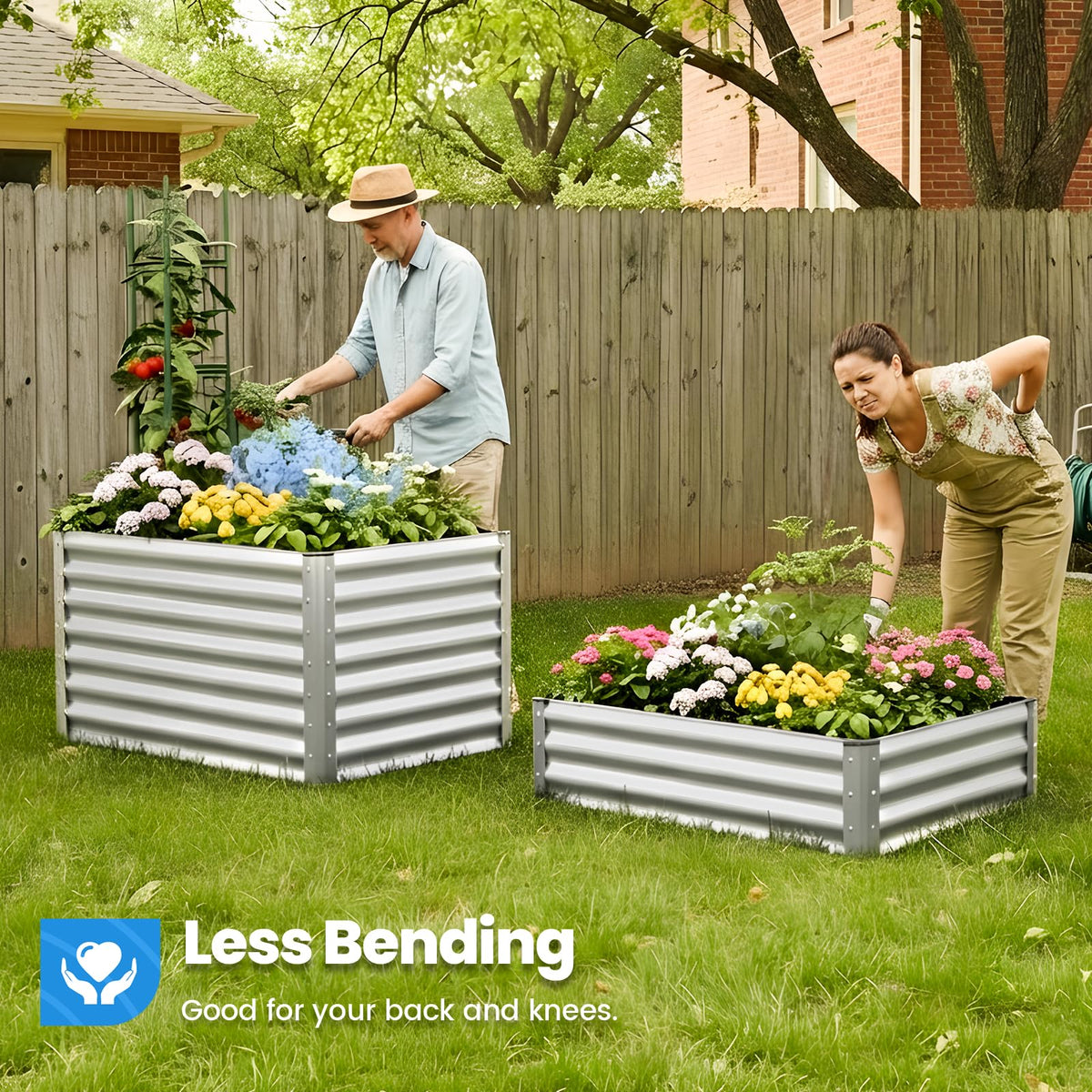 Quictent tomato cage included supports tomato plants and prevents sprawling.