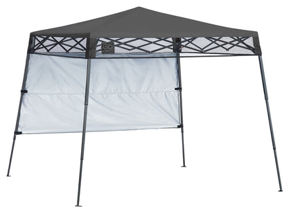 Quik Shade Go Hybrid top cover blocks UV rays for sunny outings.