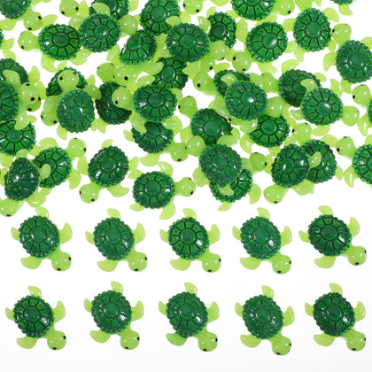Quilax 60Pcs mini resin turtles pack for garden and craft displays.
