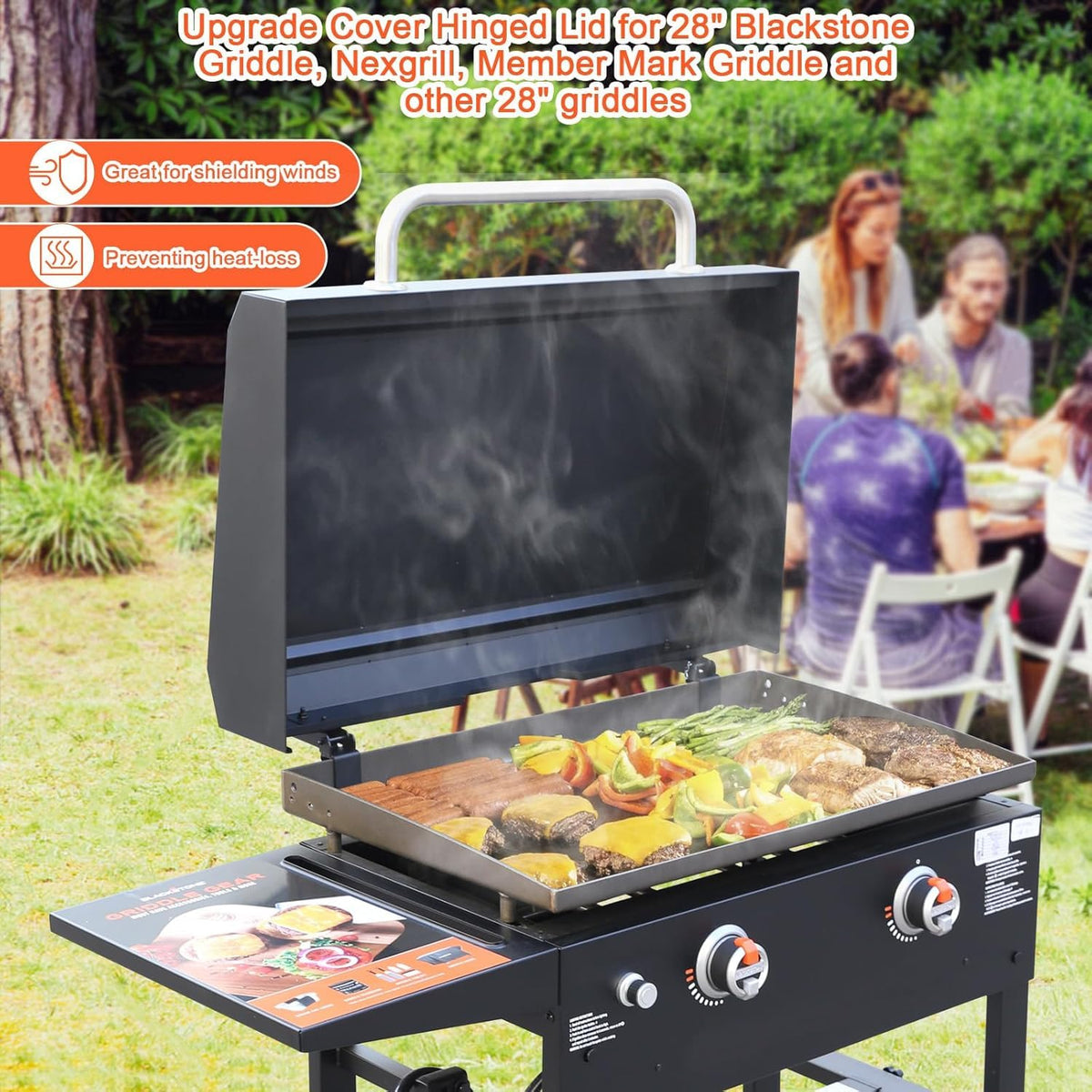 Durable outdoor protection guards Blackstone griddle from rain and dust