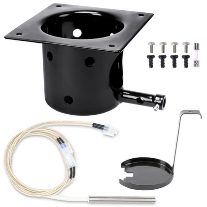 QuliMetal porcelain-enameled fire burn pot improves durability and cleanup.