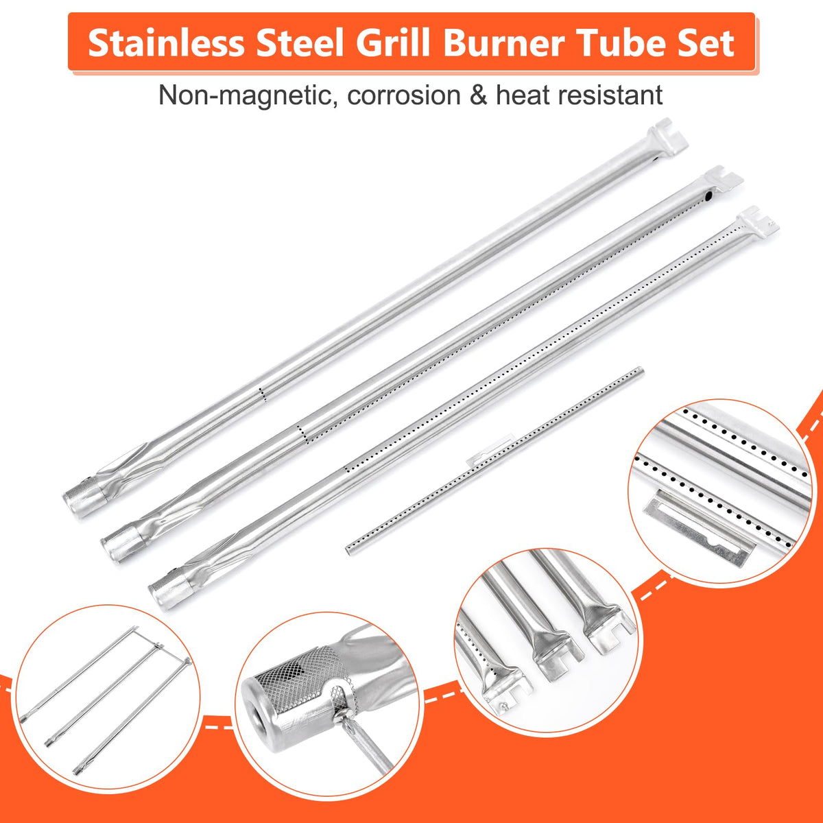 QuliMetal center burner 27-3/8 inch for even heat distribution