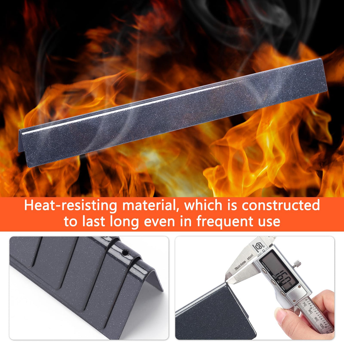 QuliMetal flavorizer bars pack protects burners and flavors food
