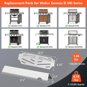 QuliMetal Genesis II heat deflectors close-up illustrating protective design for safe grilling