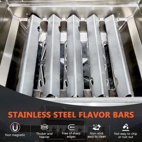 QuliMetal Genesis II parts packaging detailing five flavorizer bars and three deflectors