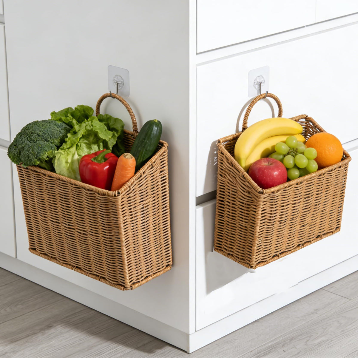 Quincry two-pack hanging baskets elevate cafes, weddings, and home interiors.