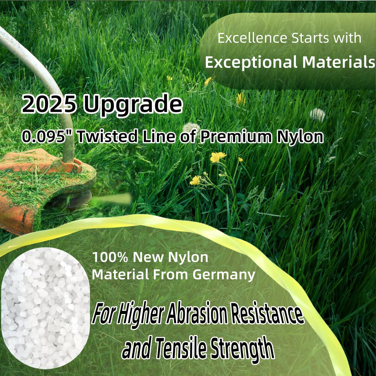 Quintillus premium nylon material improves wear resistance.