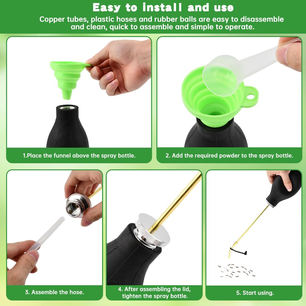 Quivorant diatomaceous earth duster steel balls ensure smooth operation