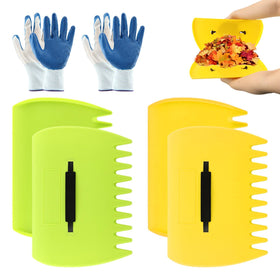 Quivorant leaf scoops hand rake for fast yard cleanup