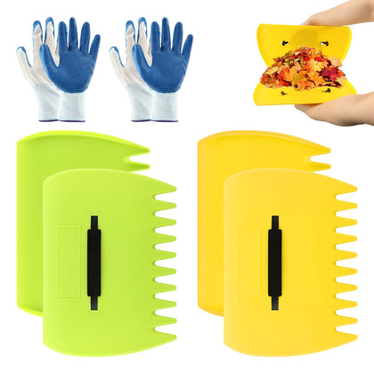 Quivorant leaf scoops hand rake for fast yard cleanup