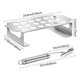 Quivorant pepper corer tool serrated edge speeds pepper prep.