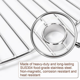 QuliMetal 19.5-inch round design fits most 20-inch grills for versatile cooking.