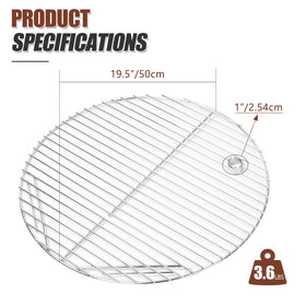 QuliMetal 304 stainless round grate offers rust resistance and long-lasting durability.