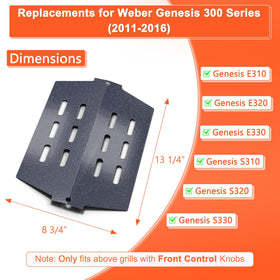 Two-pack porcelain steel deflectors provide durable protection and improved heat management.