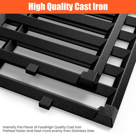 QuliMetal grill grate with an even-heat grid design for consistent cooking.