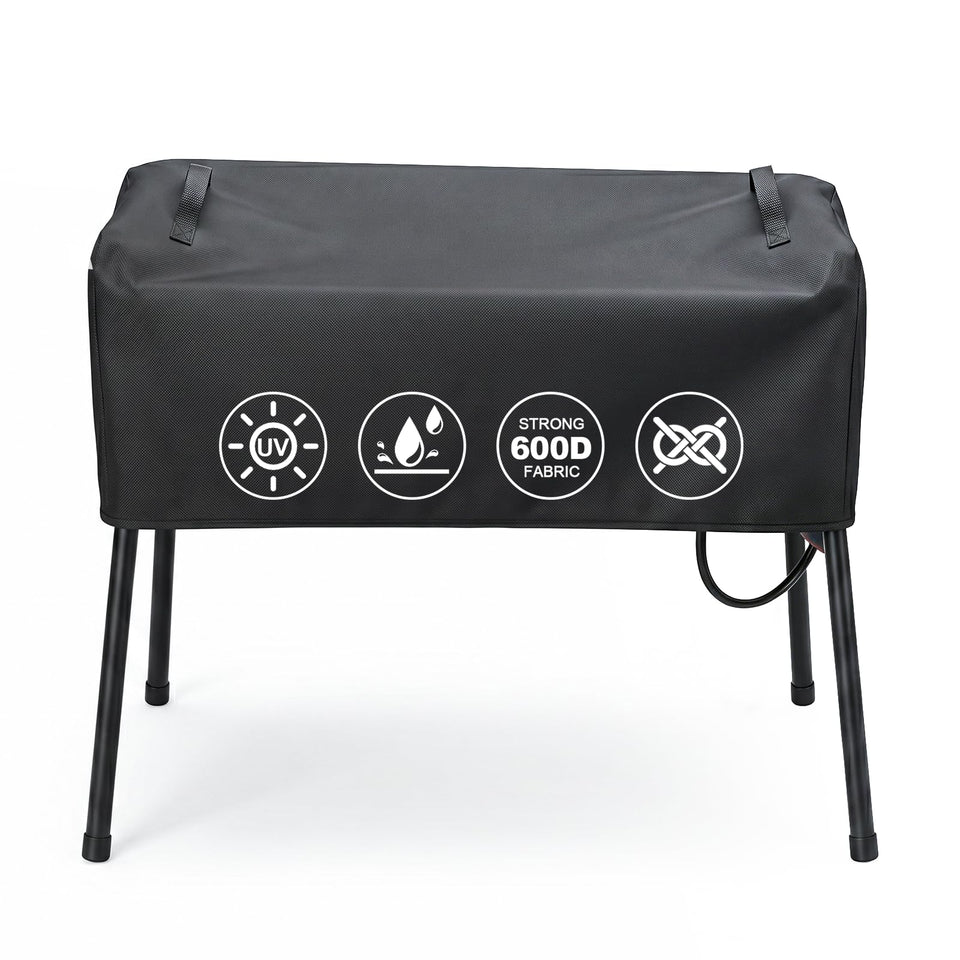 QuliMetal patio cover fit-stove shields Camp Chef stoves from rain
