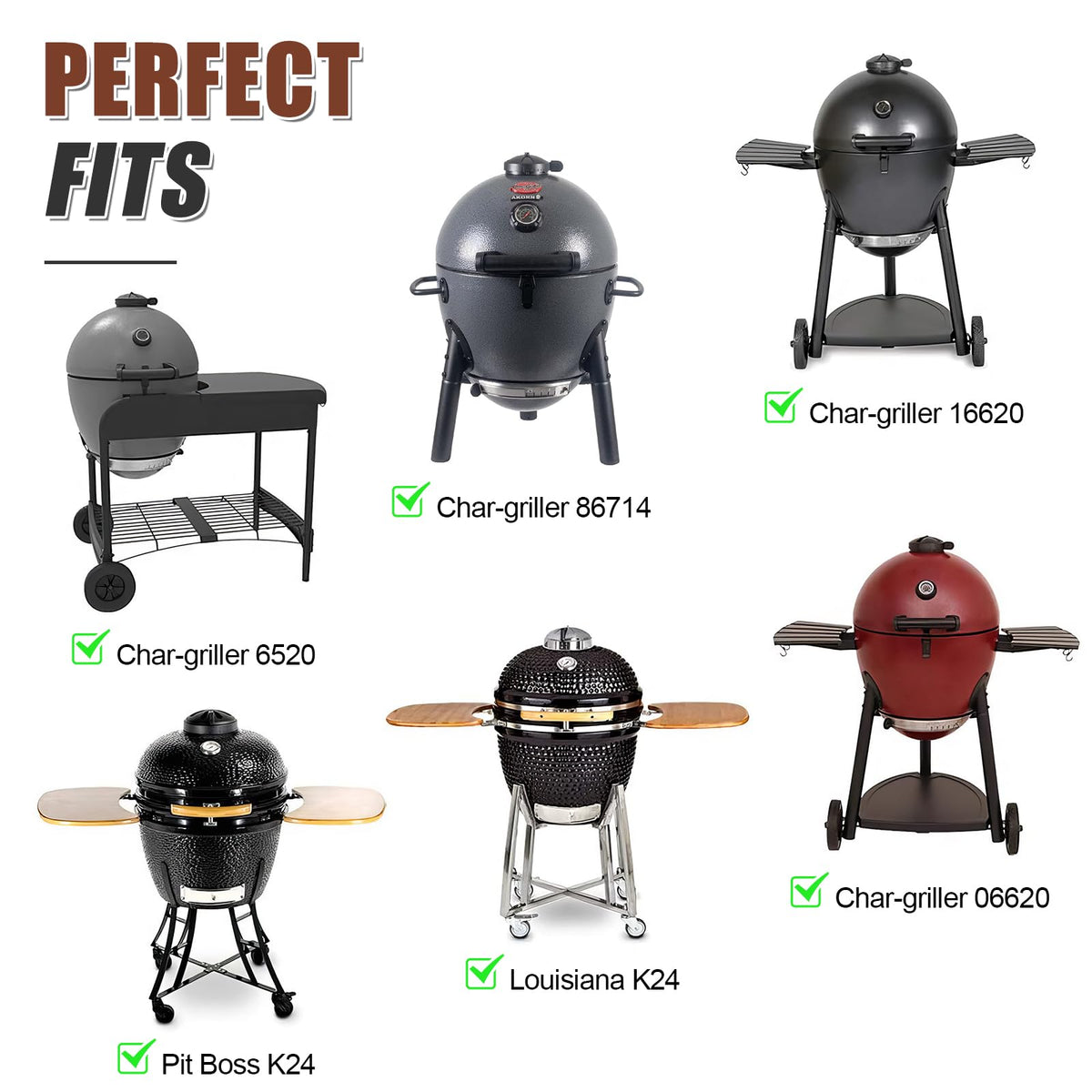 QuliMetal round grate for Char-Griller E16620 ensures easy cleaning and maintenance.