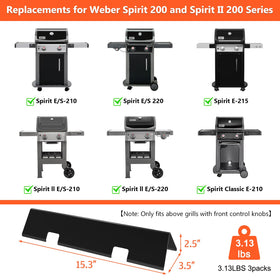 QuliMetal 15.3 flavorizer bars on Weber Spirit E210 fit, promoting even heating.