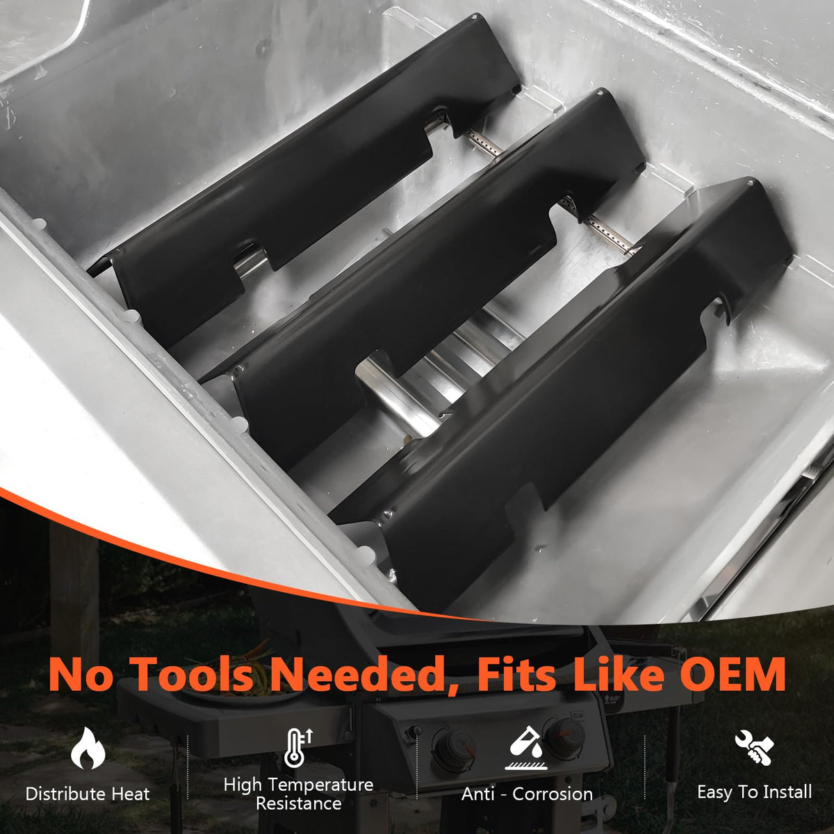 QuliMetal 15.3 flavorizer bars for Weber Spirit GS4 200-series fit and reliable performance.