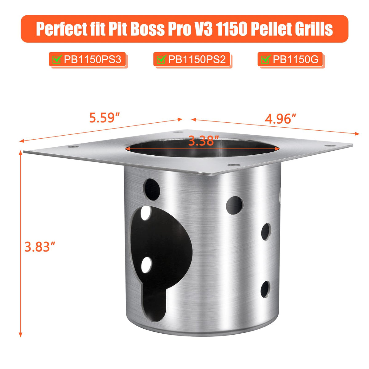 QuliMetal burn pot close-up with included screws for easy fit.
