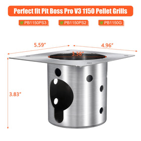 QuliMetal burn pot close-up with included screws for easy fit.
