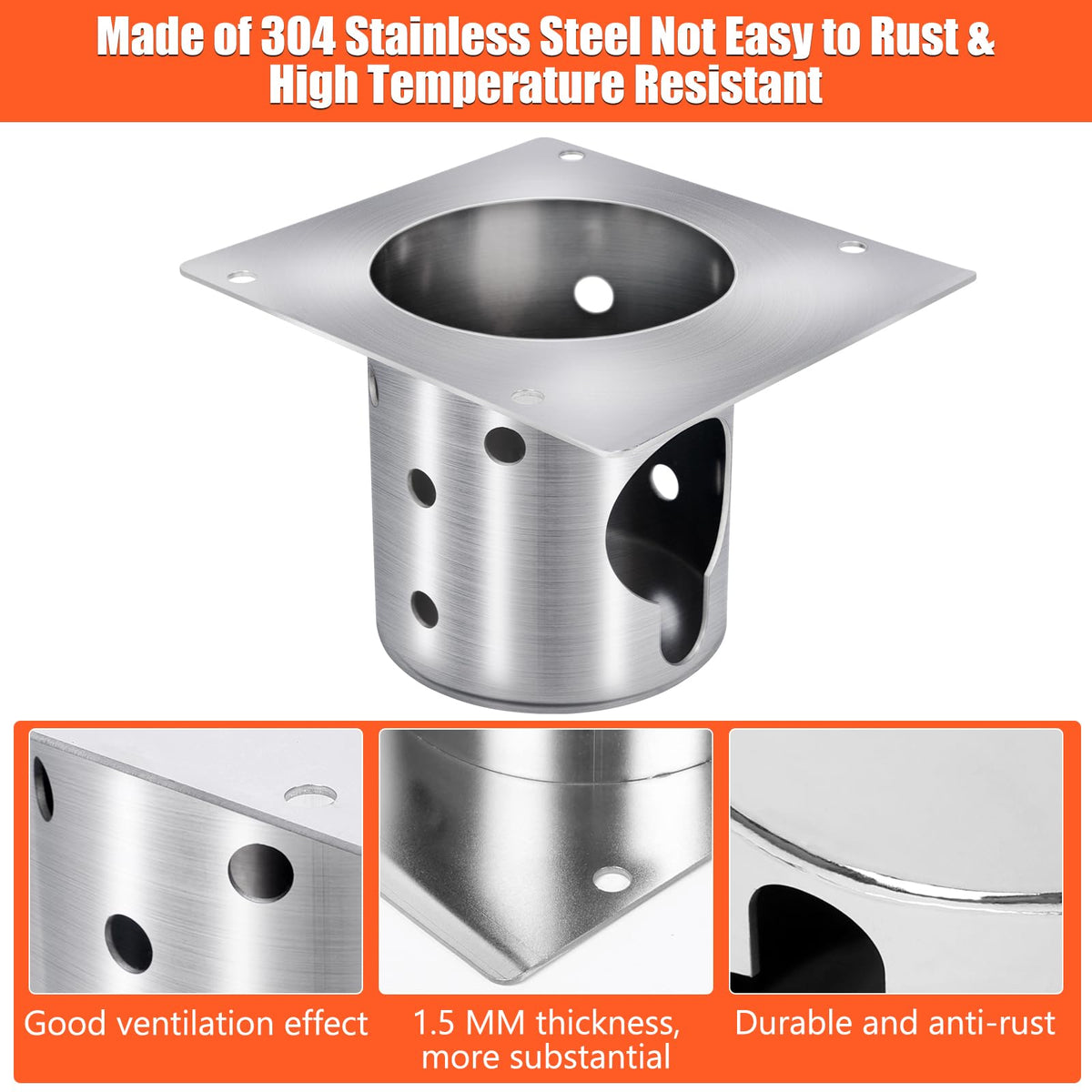 QuliMetal burn pot installed on Pit Boss 1600 series for stable airflow.