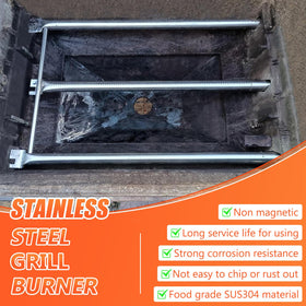 QuliMetal 304 stainless steel burner tube with smooth satin finish.