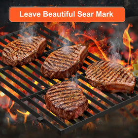 QuliMetal flavorizer bars feature notches for better flame ventilation and visibility.