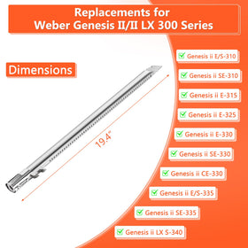 QuliMetal burner tubes for Genesis II LX 300-series ensure reliable performance