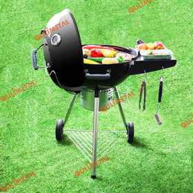 QuliMetal charcoal grill accessory adds organized lid storage space