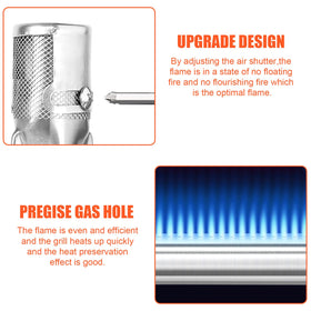 QuliMetal replacement burner tubes with precise dimensions for easy swap.