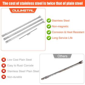 QuliMetal easy-install burner kit with hardware and guide.