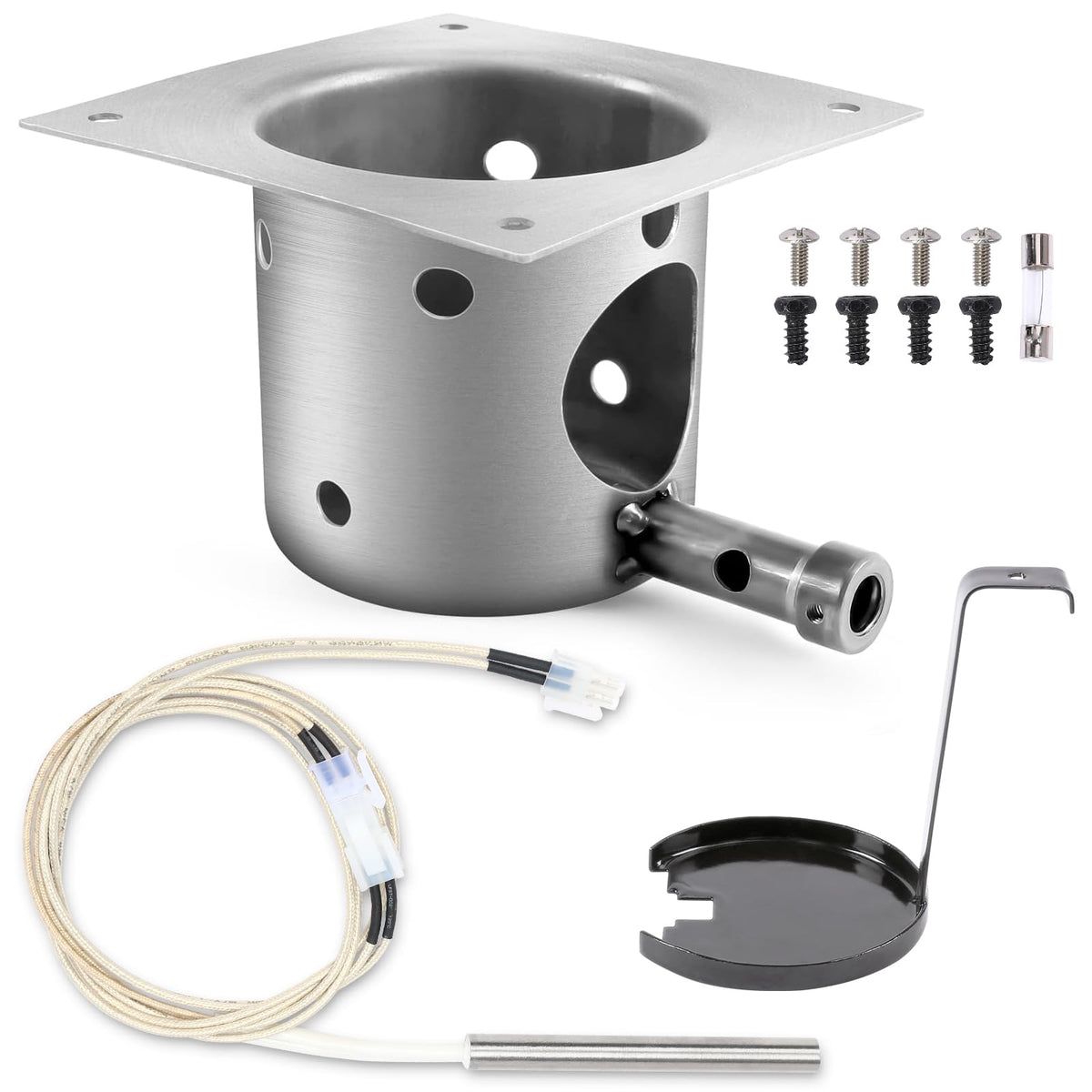 QuliMetal fire burn pot and D2 ignitor kit for Traeger grills, ready to install in minutes