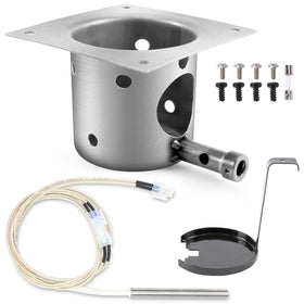 QuliMetal fire burn pot and D2 ignitor kit for Traeger grills, ready to install in minutes