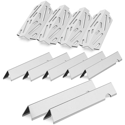 QuliMetal flavorizer bars seven-piece set for Weber Genesis II enhances heat and flavor.