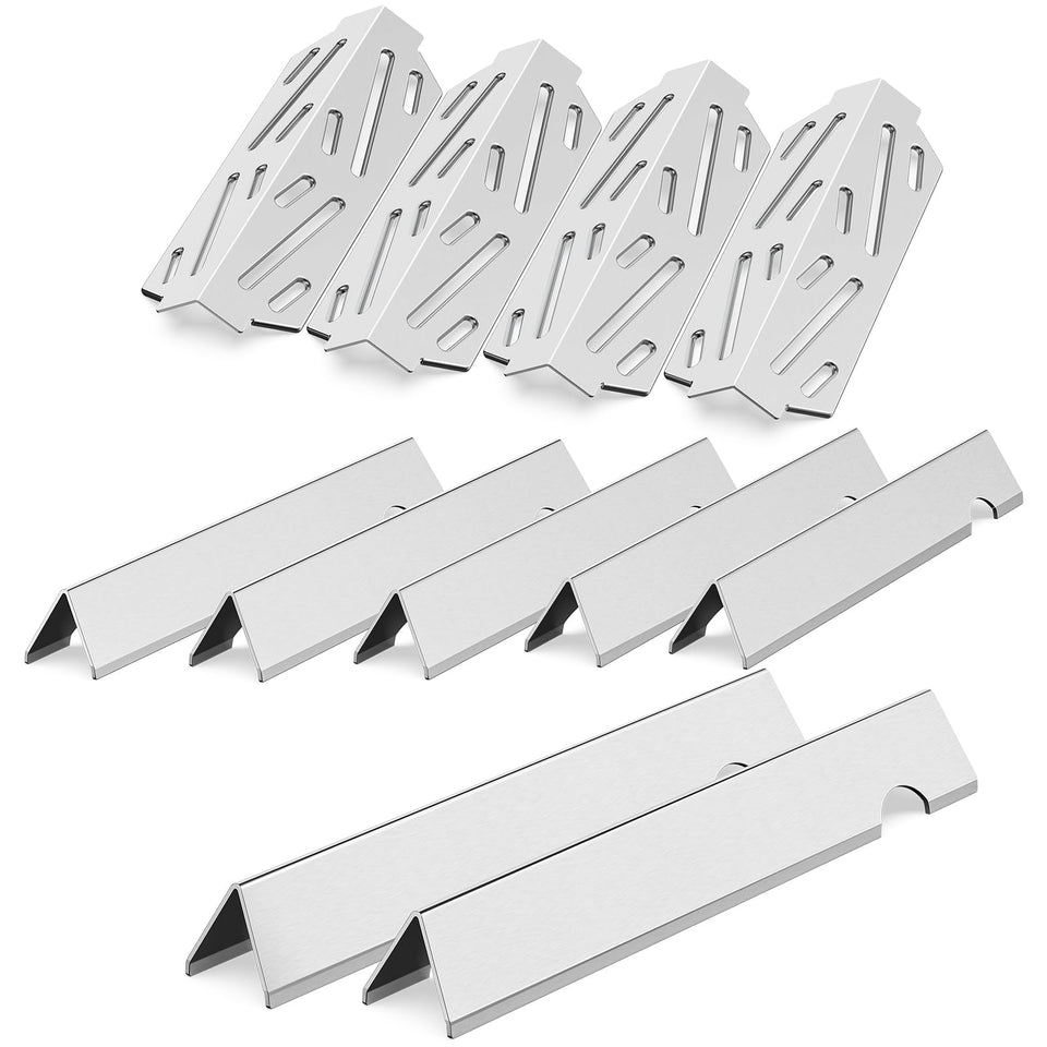 QuliMetal flavorizer bars seven-piece set for Weber Genesis II enhances heat and flavor.