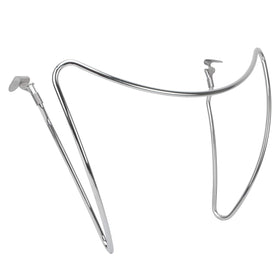 QuliMetal grill lid holder attached to Weber 22.5-inch edge for secure lid storage during grilling