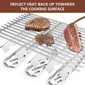 QuliMetal 304 stainless heat deflector close-up shows durable SUS304 construction